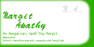 margit apathy business card